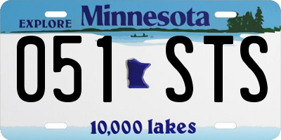 MN license plate 051STS