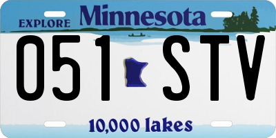 MN license plate 051STV