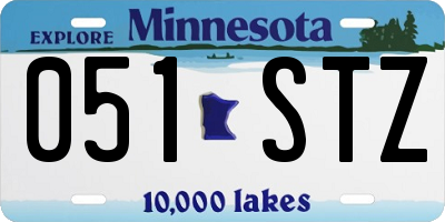 MN license plate 051STZ