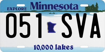MN license plate 051SVA
