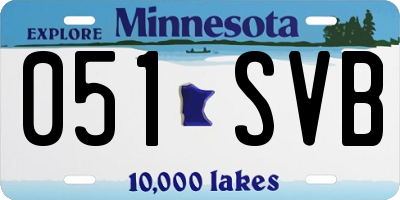 MN license plate 051SVB