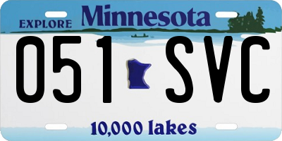 MN license plate 051SVC