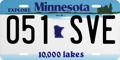 MN license plate 051SVE
