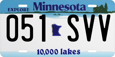 MN license plate 051SVV
