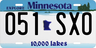 MN license plate 051SXO