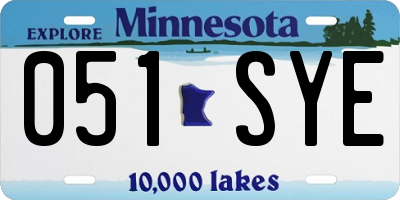 MN license plate 051SYE