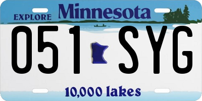 MN license plate 051SYG