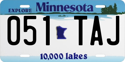 MN license plate 051TAJ