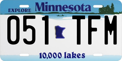 MN license plate 051TFM