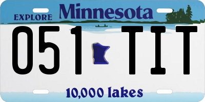 MN license plate 051TIT