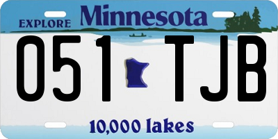MN license plate 051TJB