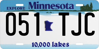 MN license plate 051TJC