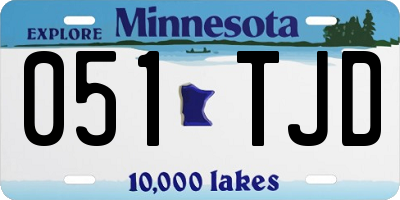 MN license plate 051TJD