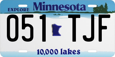 MN license plate 051TJF