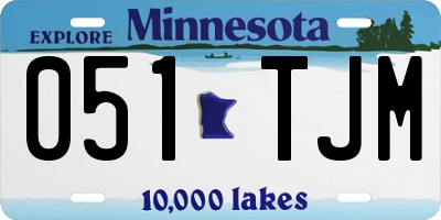 MN license plate 051TJM