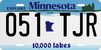 MN license plate 051TJR