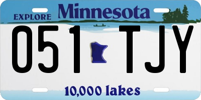 MN license plate 051TJY