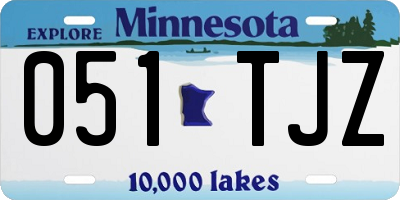 MN license plate 051TJZ