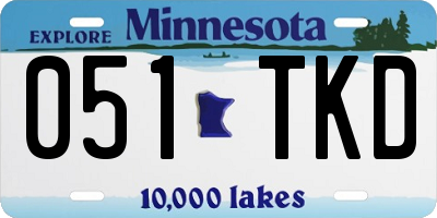 MN license plate 051TKD