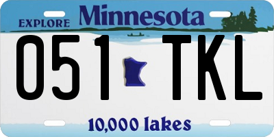 MN license plate 051TKL