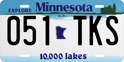 MN license plate 051TKS