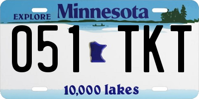 MN license plate 051TKT