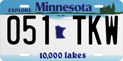 MN license plate 051TKW
