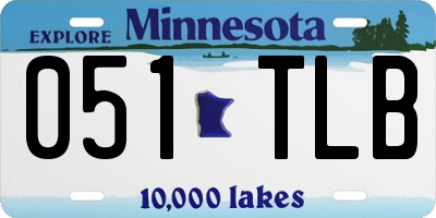 MN license plate 051TLB