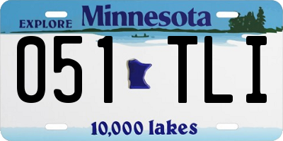 MN license plate 051TLI