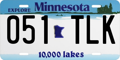 MN license plate 051TLK