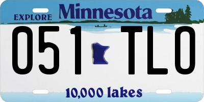 MN license plate 051TLO