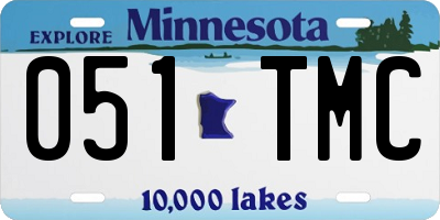 MN license plate 051TMC