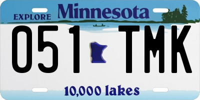 MN license plate 051TMK