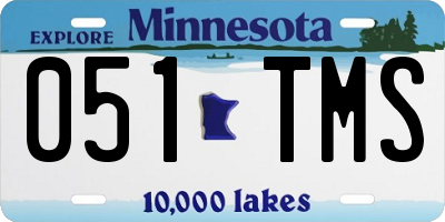 MN license plate 051TMS