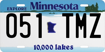 MN license plate 051TMZ