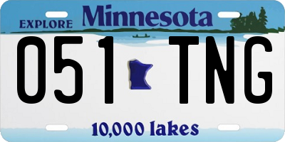 MN license plate 051TNG