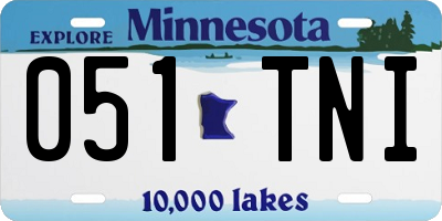 MN license plate 051TNI