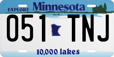 MN license plate 051TNJ