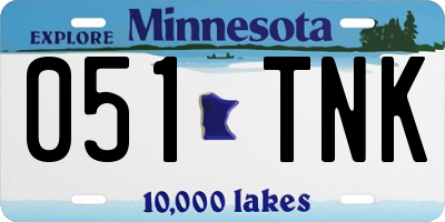 MN license plate 051TNK