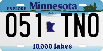 MN license plate 051TNO