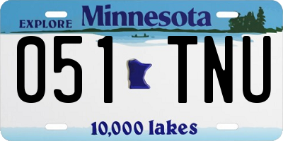 MN license plate 051TNU