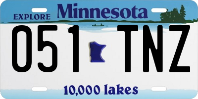 MN license plate 051TNZ