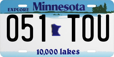 MN license plate 051TOU