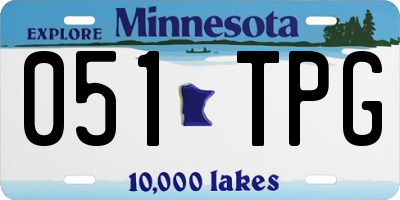 MN license plate 051TPG
