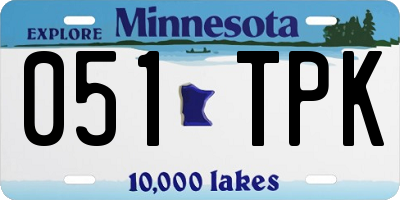 MN license plate 051TPK