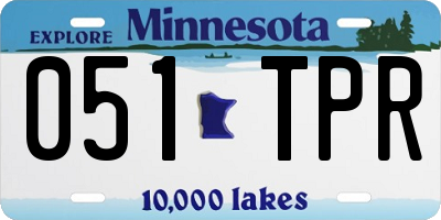 MN license plate 051TPR