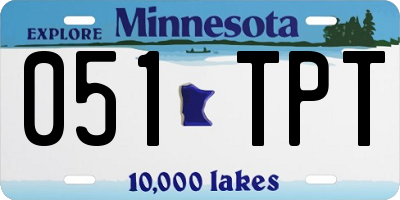 MN license plate 051TPT