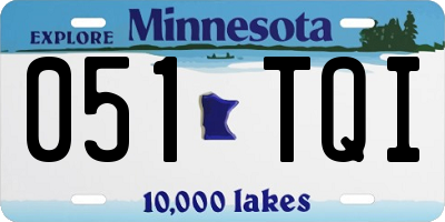 MN license plate 051TQI