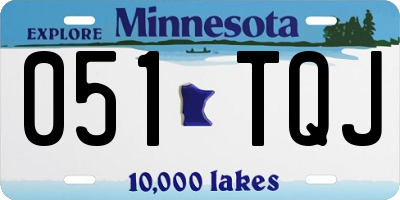 MN license plate 051TQJ