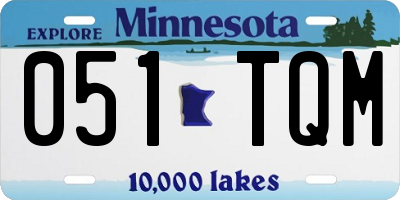 MN license plate 051TQM